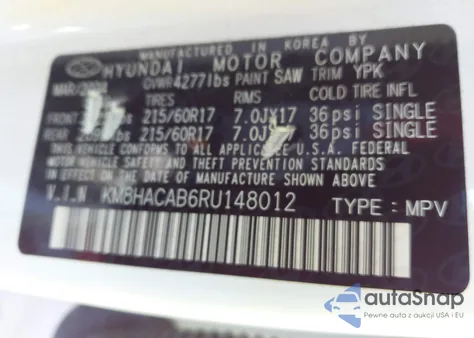 2024 Hyundai Kona Se из США, поврежденный, VIN KM8HACAB6RU148012